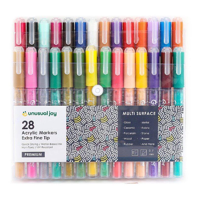 28 Color Acrylic Marker Bundle