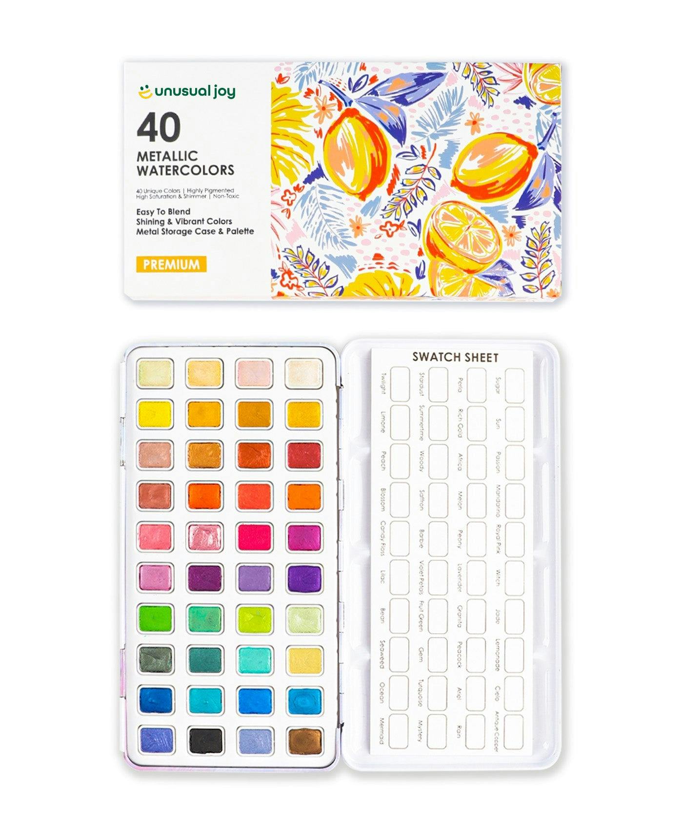 40 Color Metallic Watercolor Bundle
