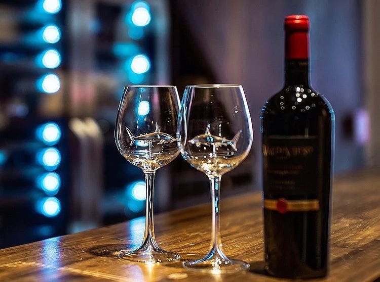 Shark Wine Glass - Set of 2
